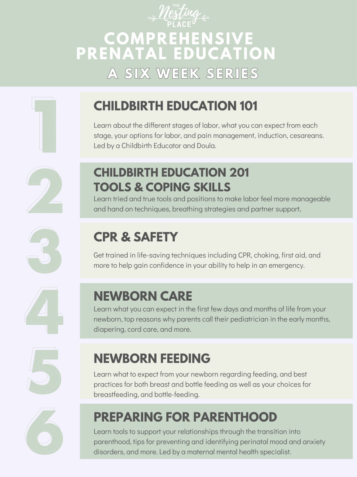 Prenatal Education – The Nesting Place